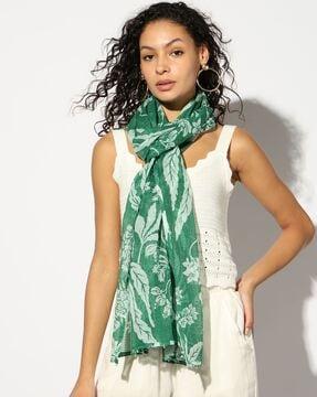 tropical printed scarf