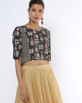 printed crop top