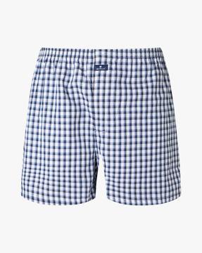 checked cotton boxers