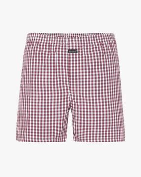 checked cotton boxers