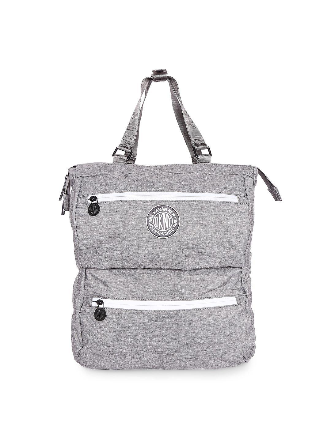 dkny grey solid active range shoulder bag