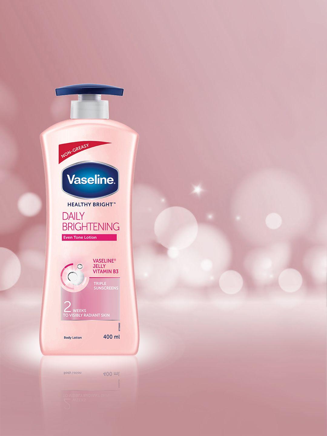 vaseline unisex healthy bright daily brightening body lotion with mineral oil 400 ml