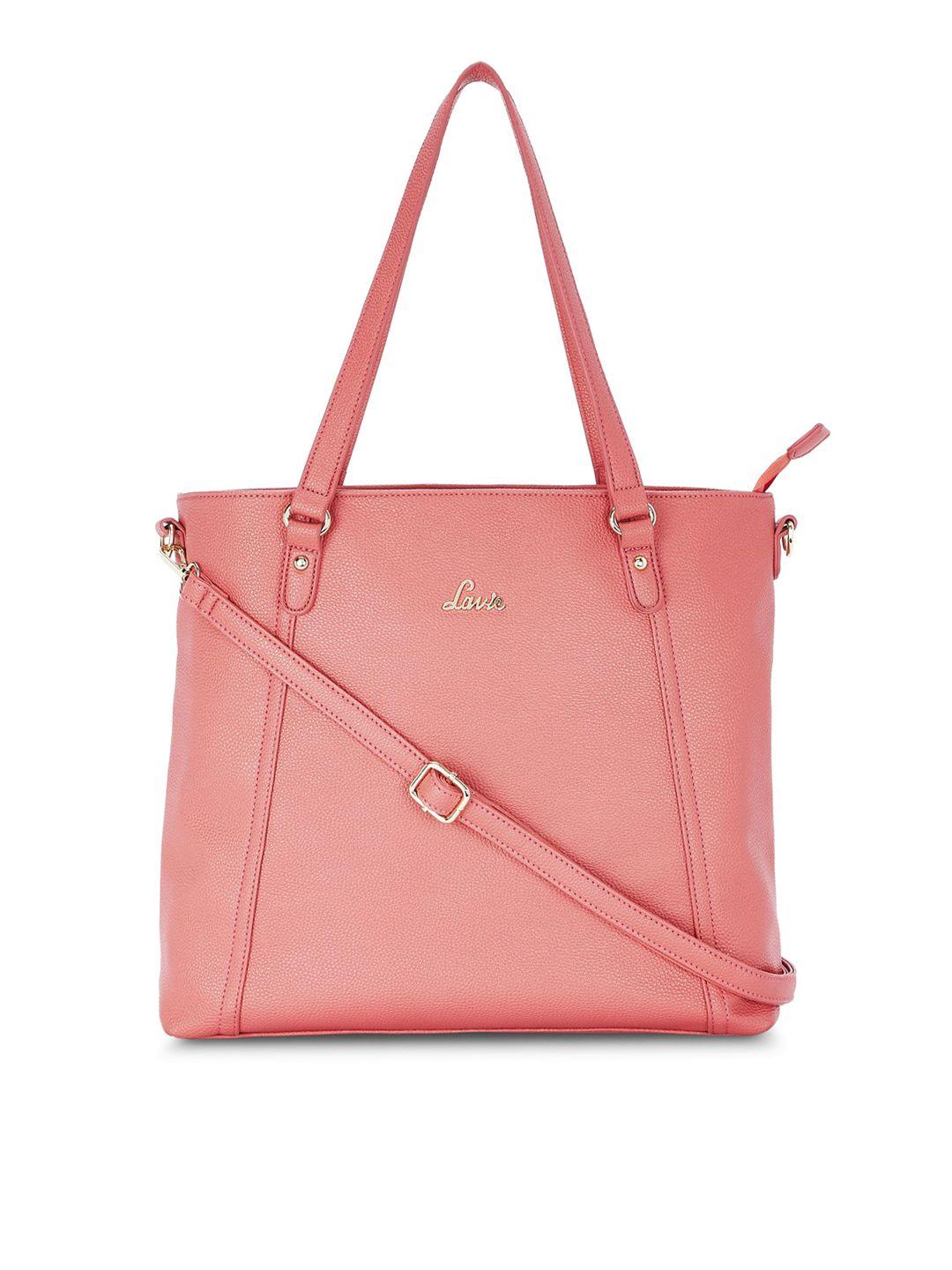 lavie pink solid shoulder bag