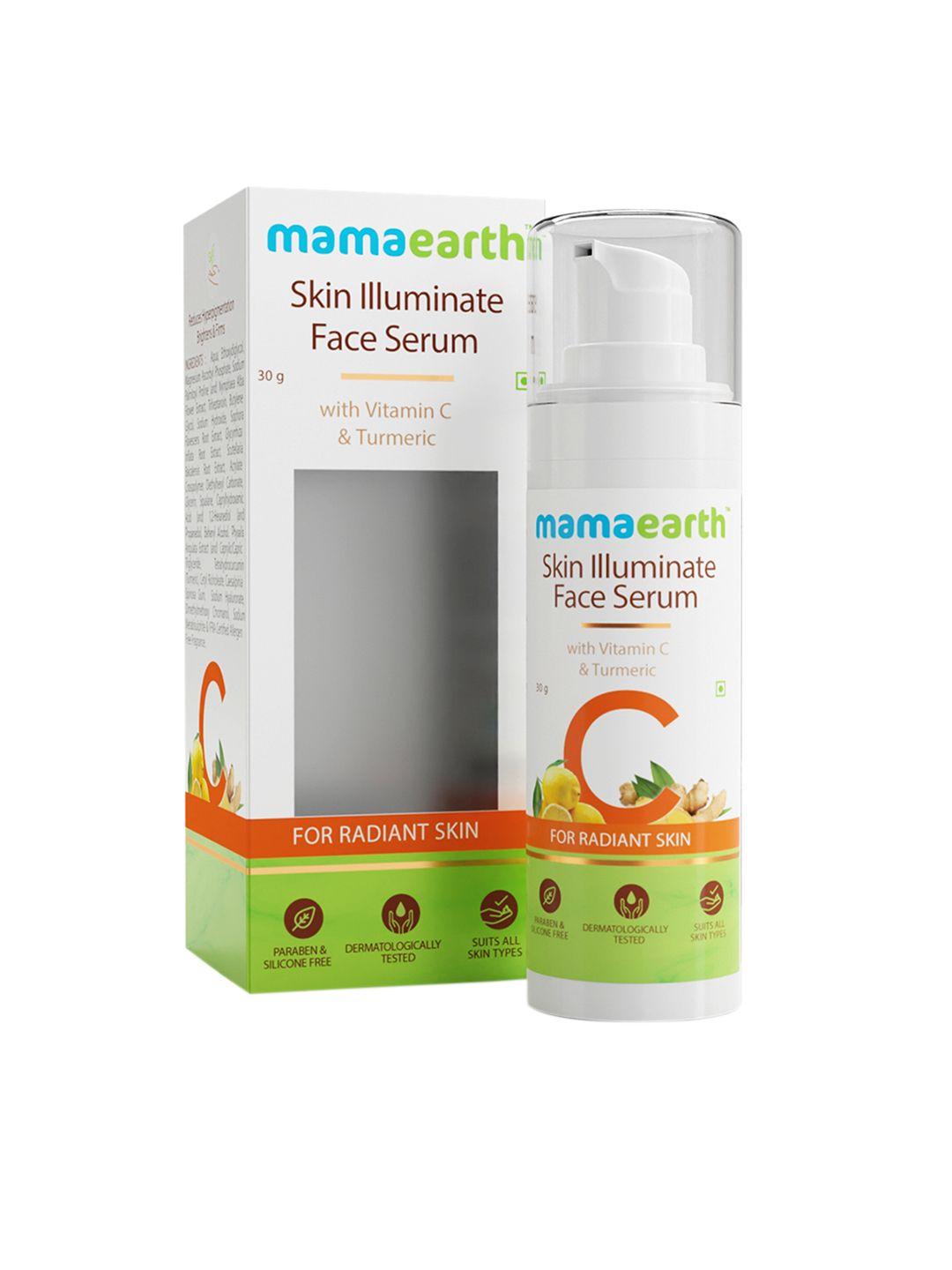 mamaearth sustainable skin illuminate vitamin c serum with turmeric for radiant skin 30 g