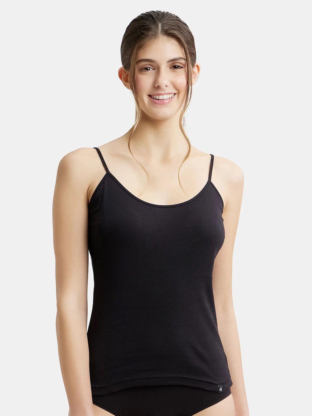 jockey women black solid camisole