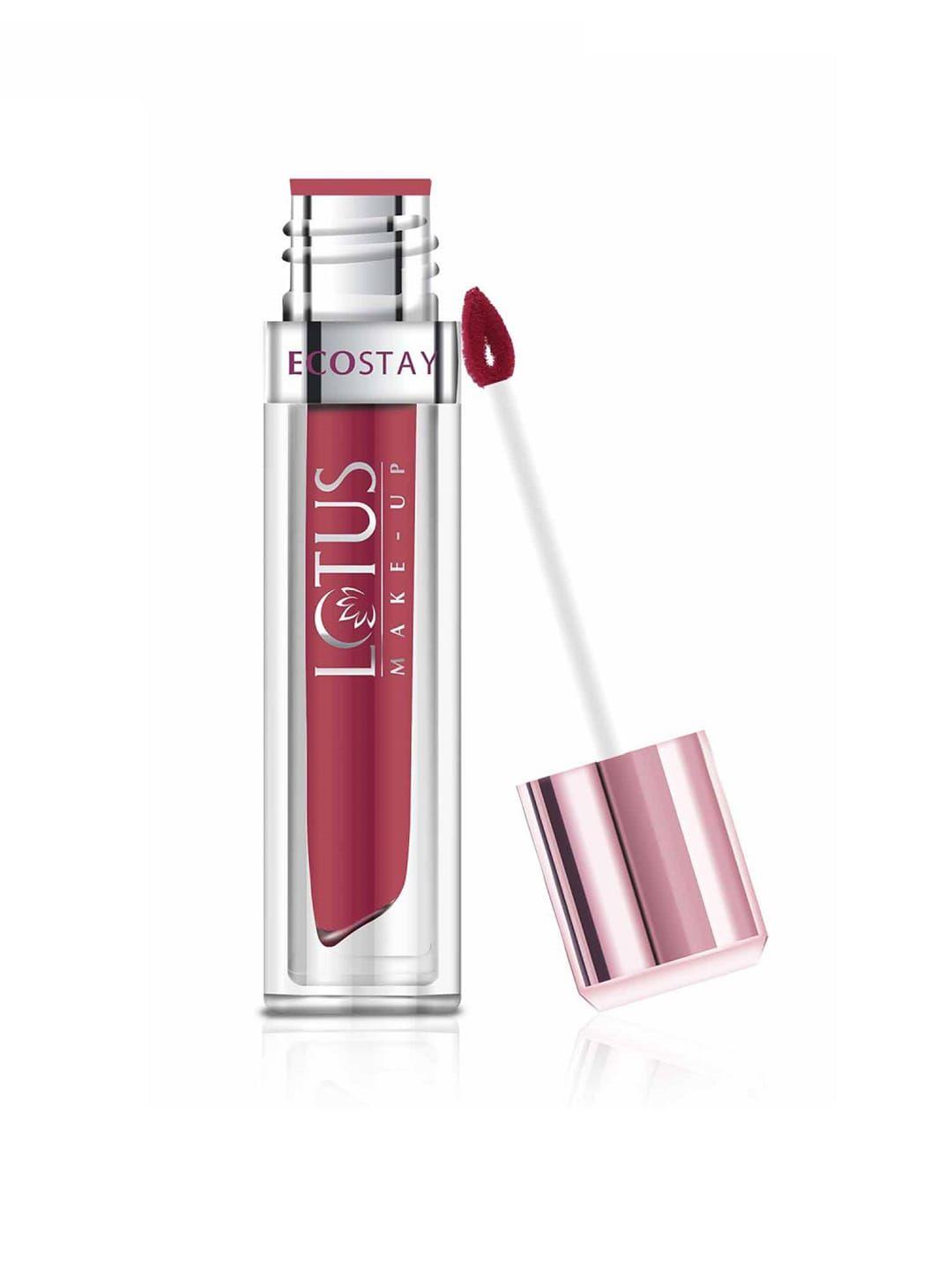 lotus herbals sustainable ecostay royal rose matte lip lacquer el14