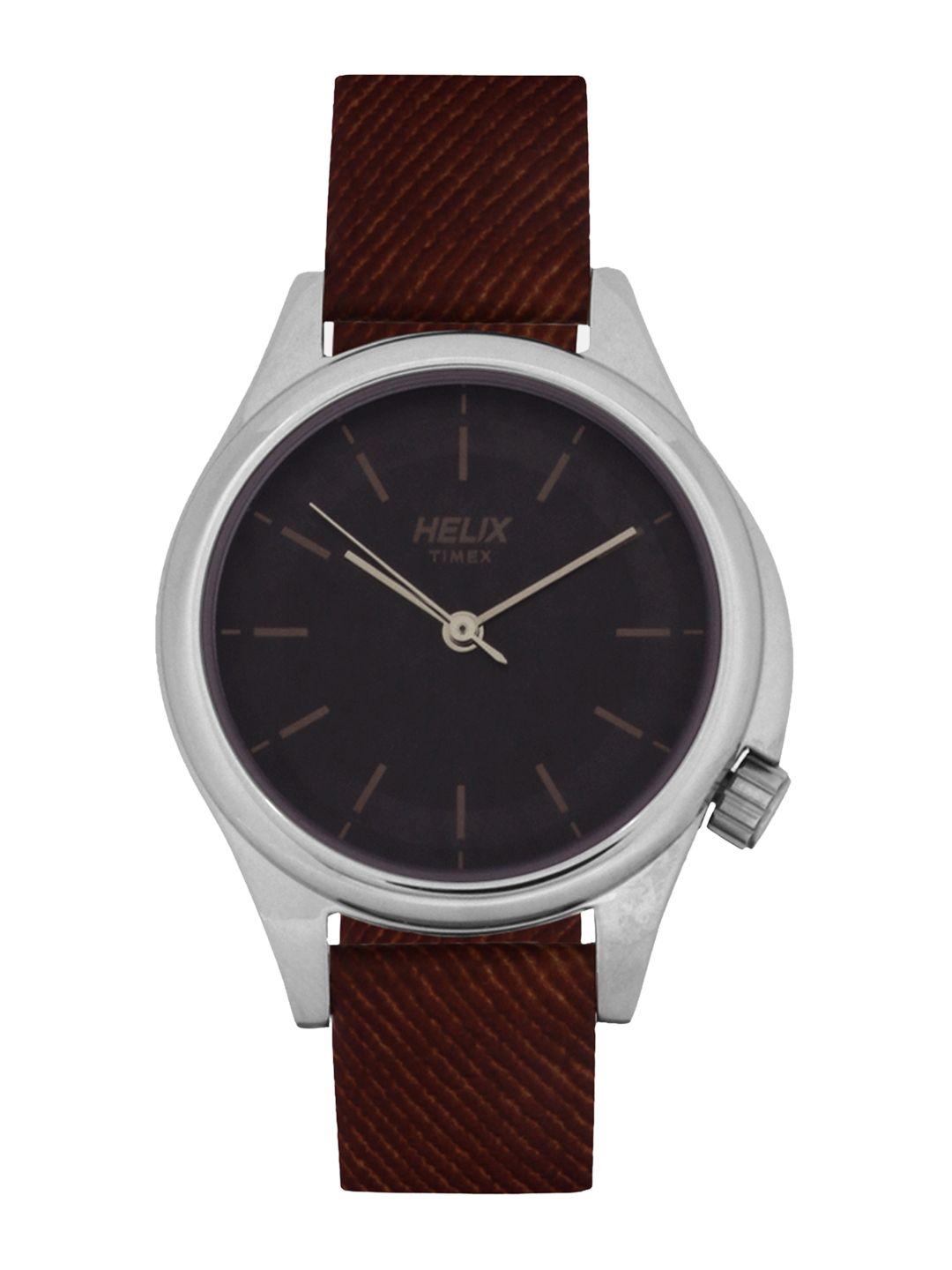 helix women charcoal grey analogue watch tw037hl06