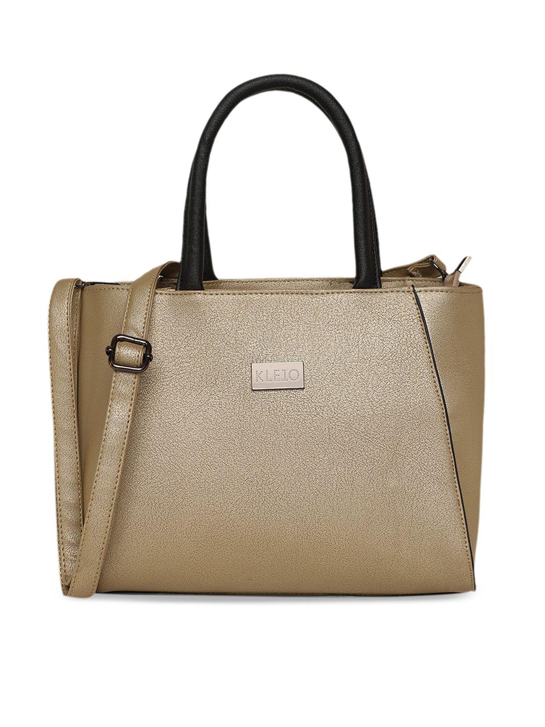 kleio gold-toned solid handheld bag