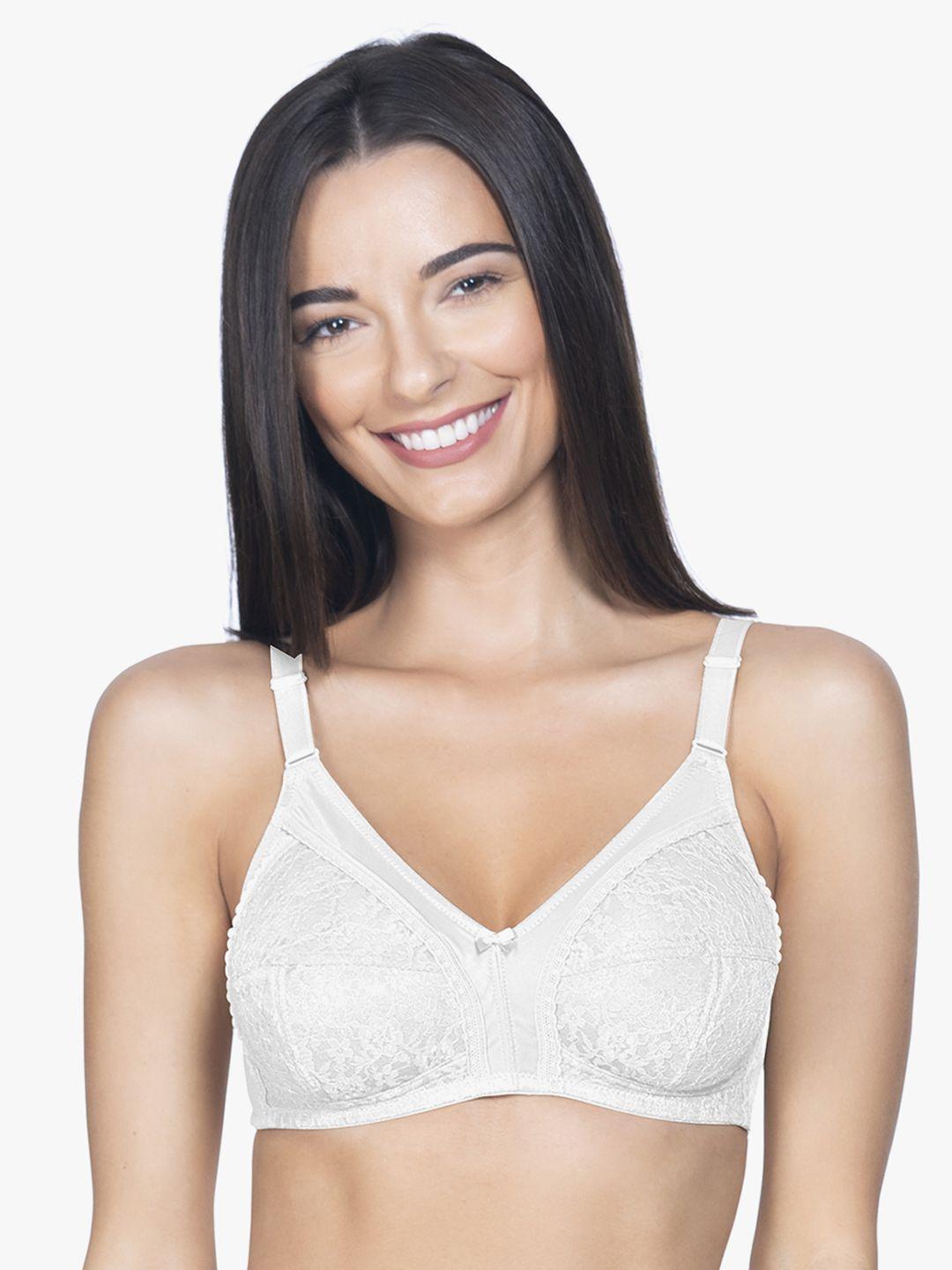 amante white full-coverage non-padded non-wired lace bra10501