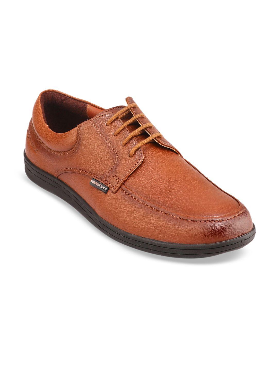 red chief men tan brown solid leather formal derbys