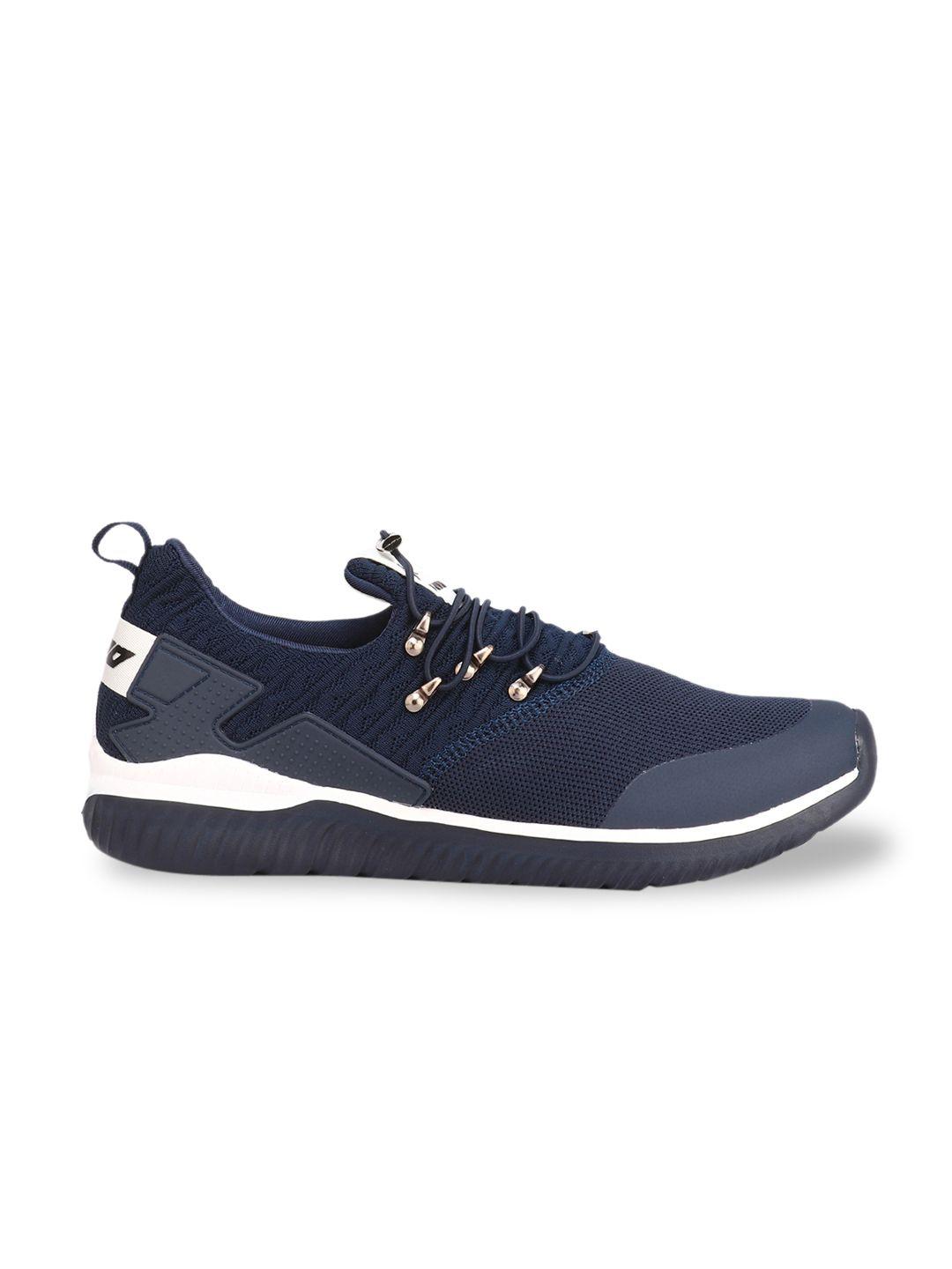 furo by red chief men navy blue & black mesh walking shoes