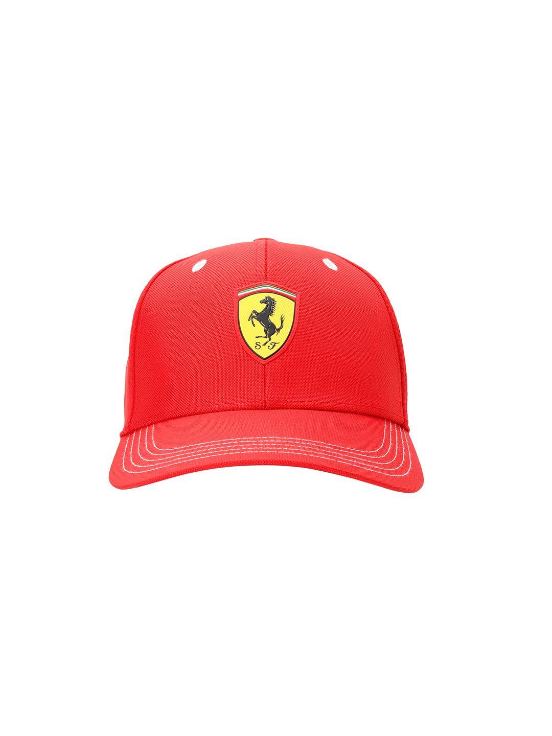 puma motorsport unisex red solid ferrari fanwear bb snapback cap