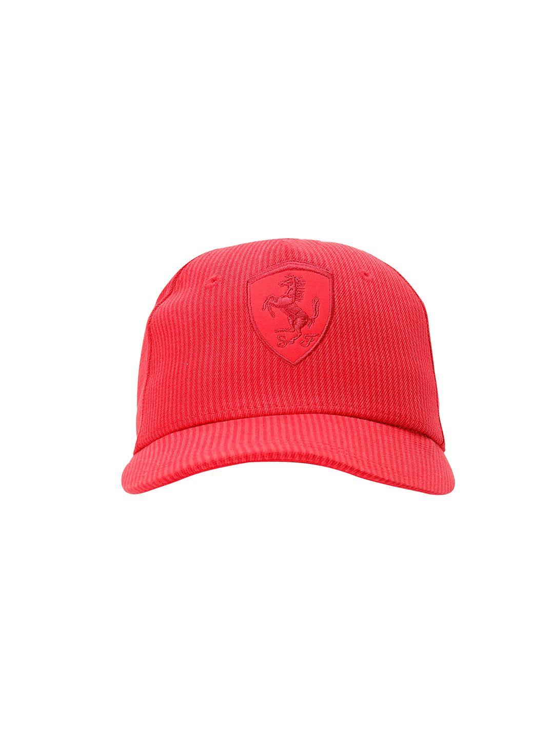 puma motorsport unisex red self design ferrari ls bb snapback cap