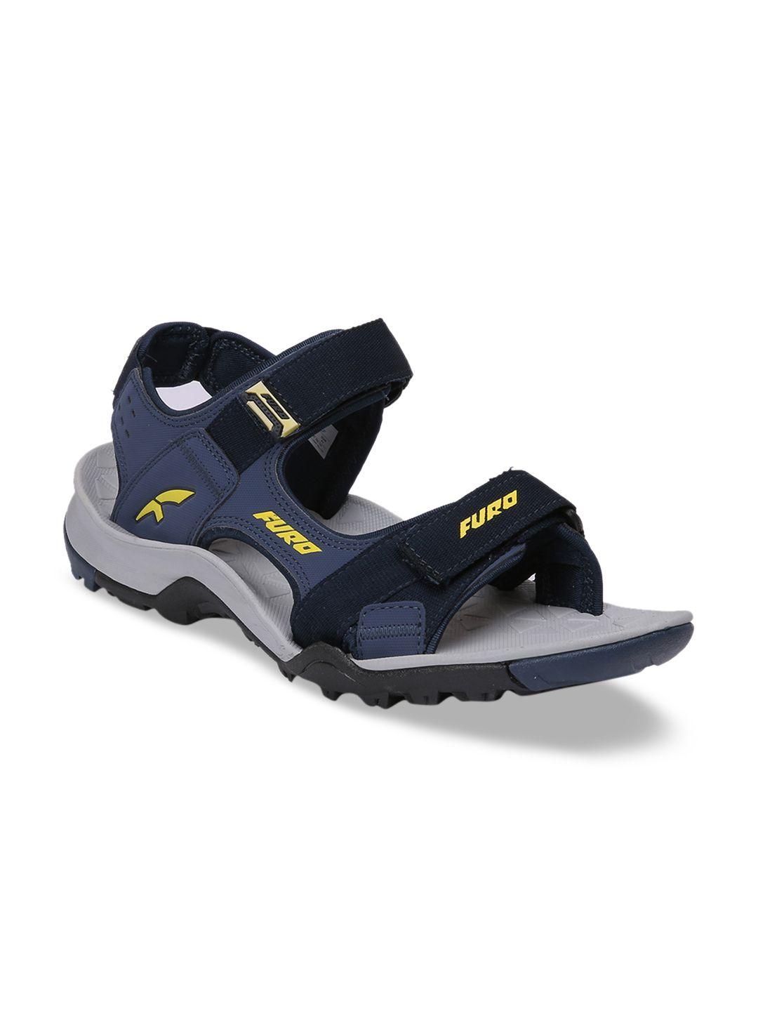 furo by red chief men blue & black sports sandals