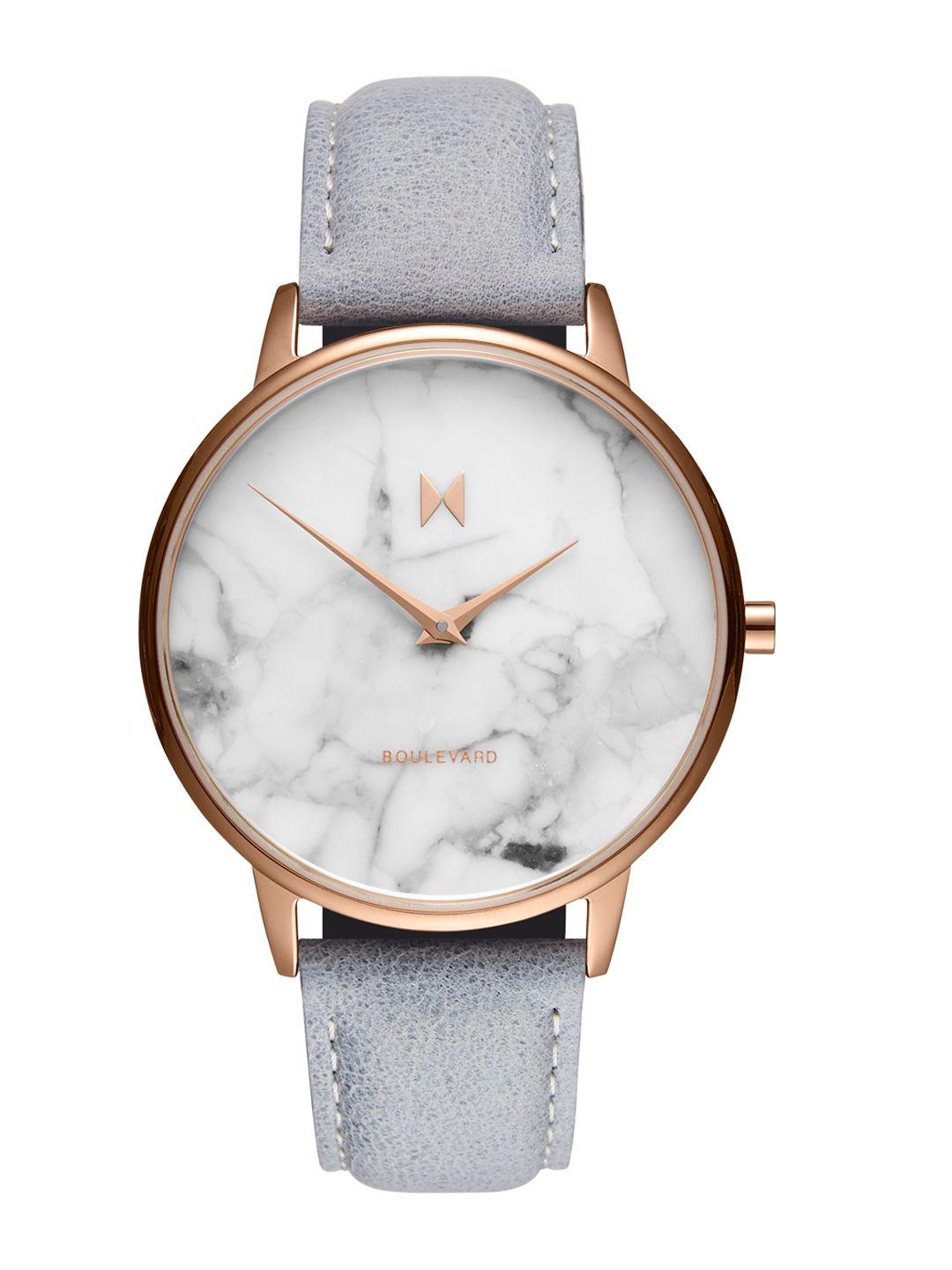 mvmt women white & grey analogue watch