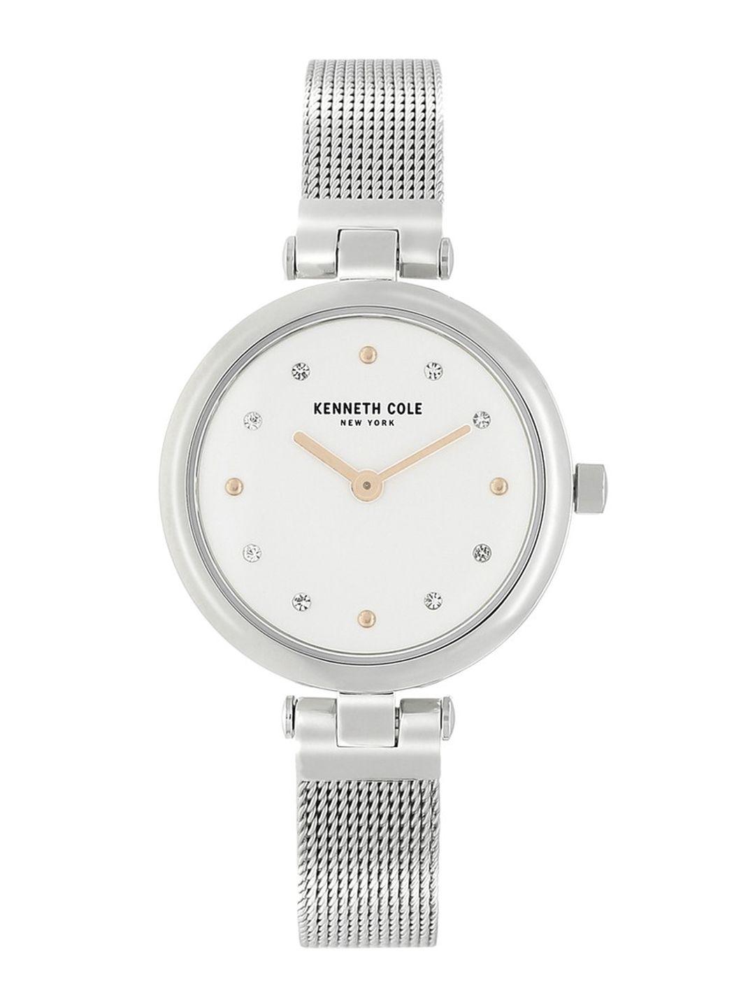 kenneth cole women silver-toned analogue watch