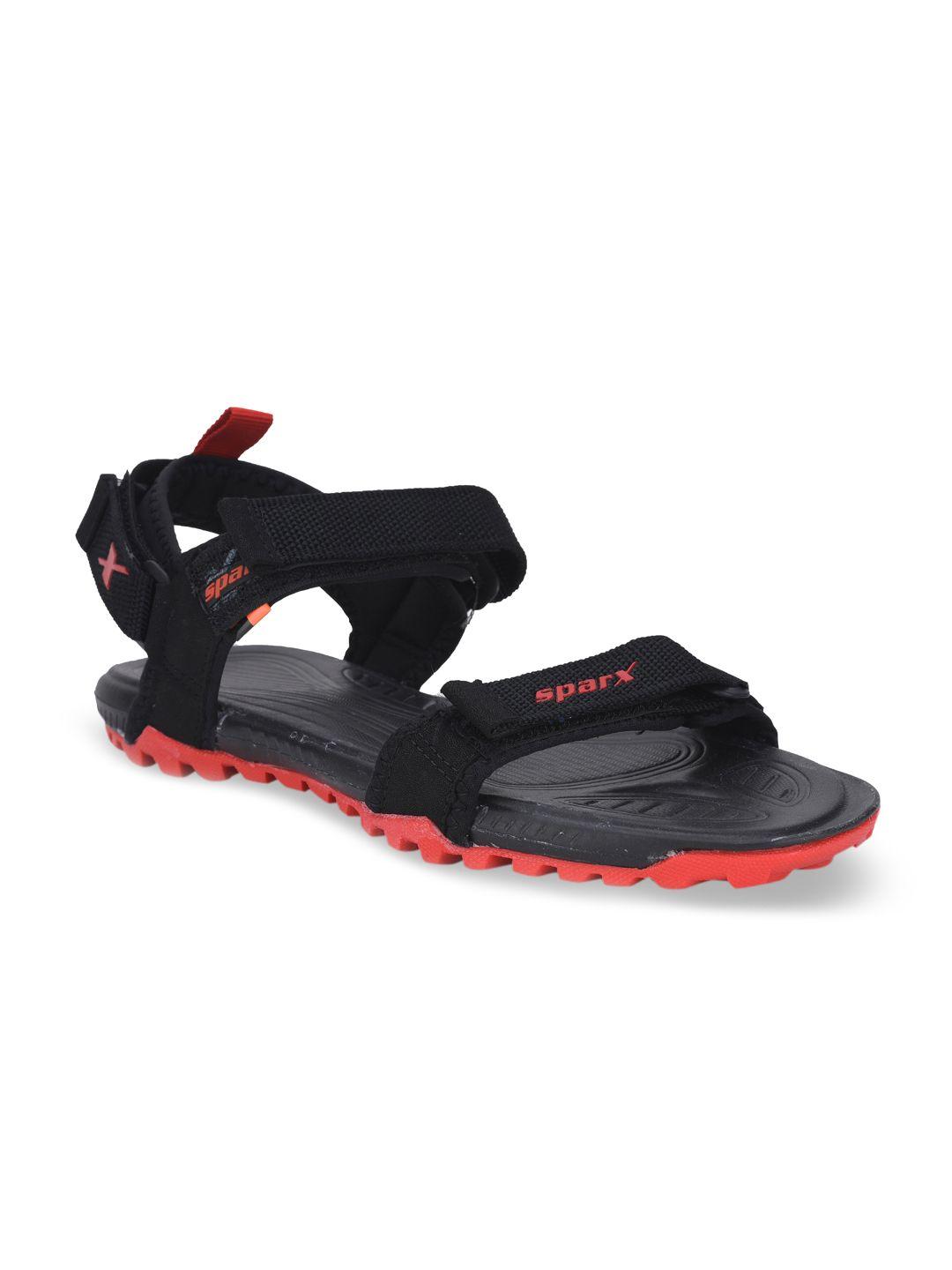 sparx men black sports sandals