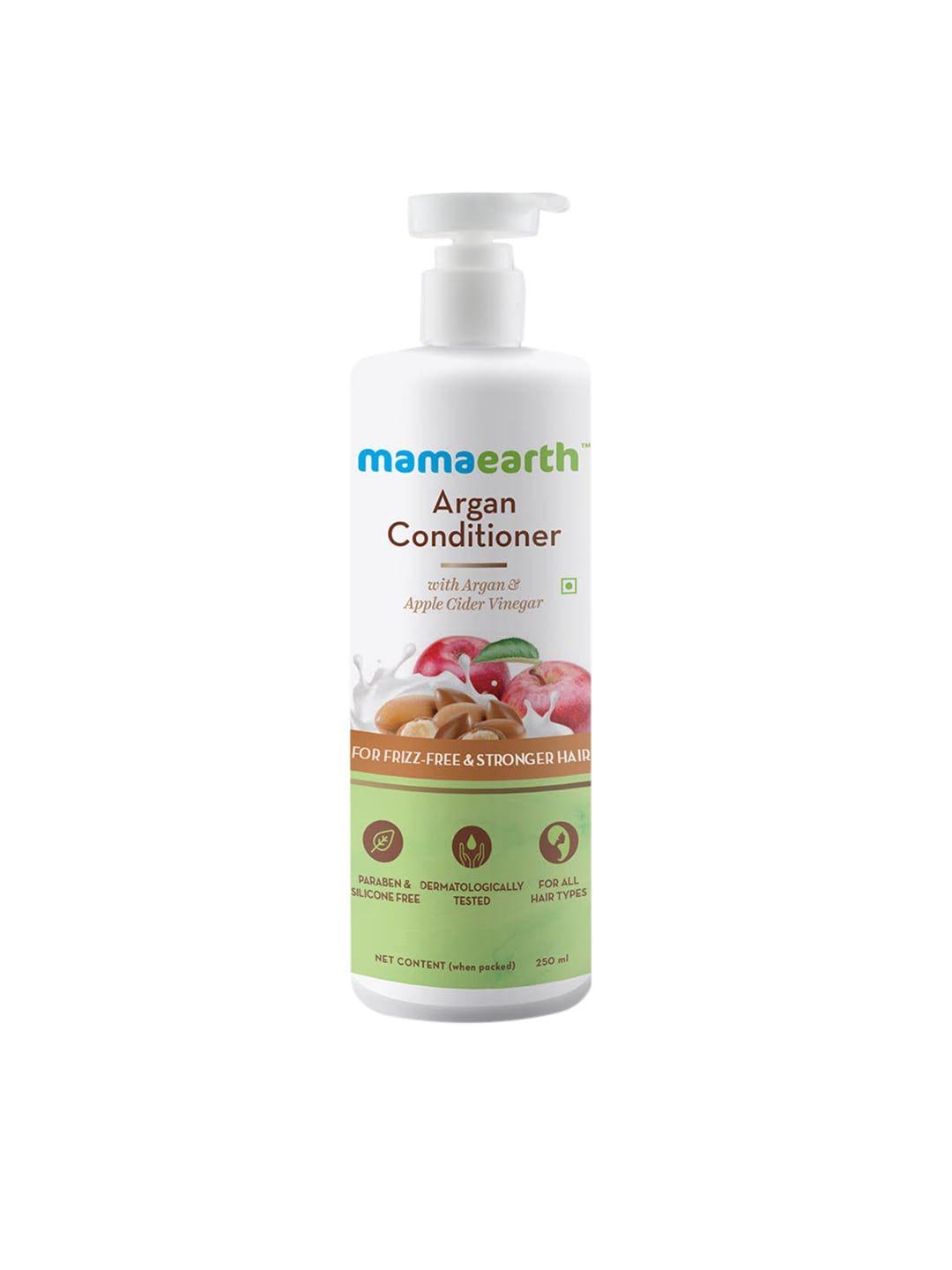 mamaearth argan & apple cider vinegar sustainable conditioner for dry & frizzy hair 250ml