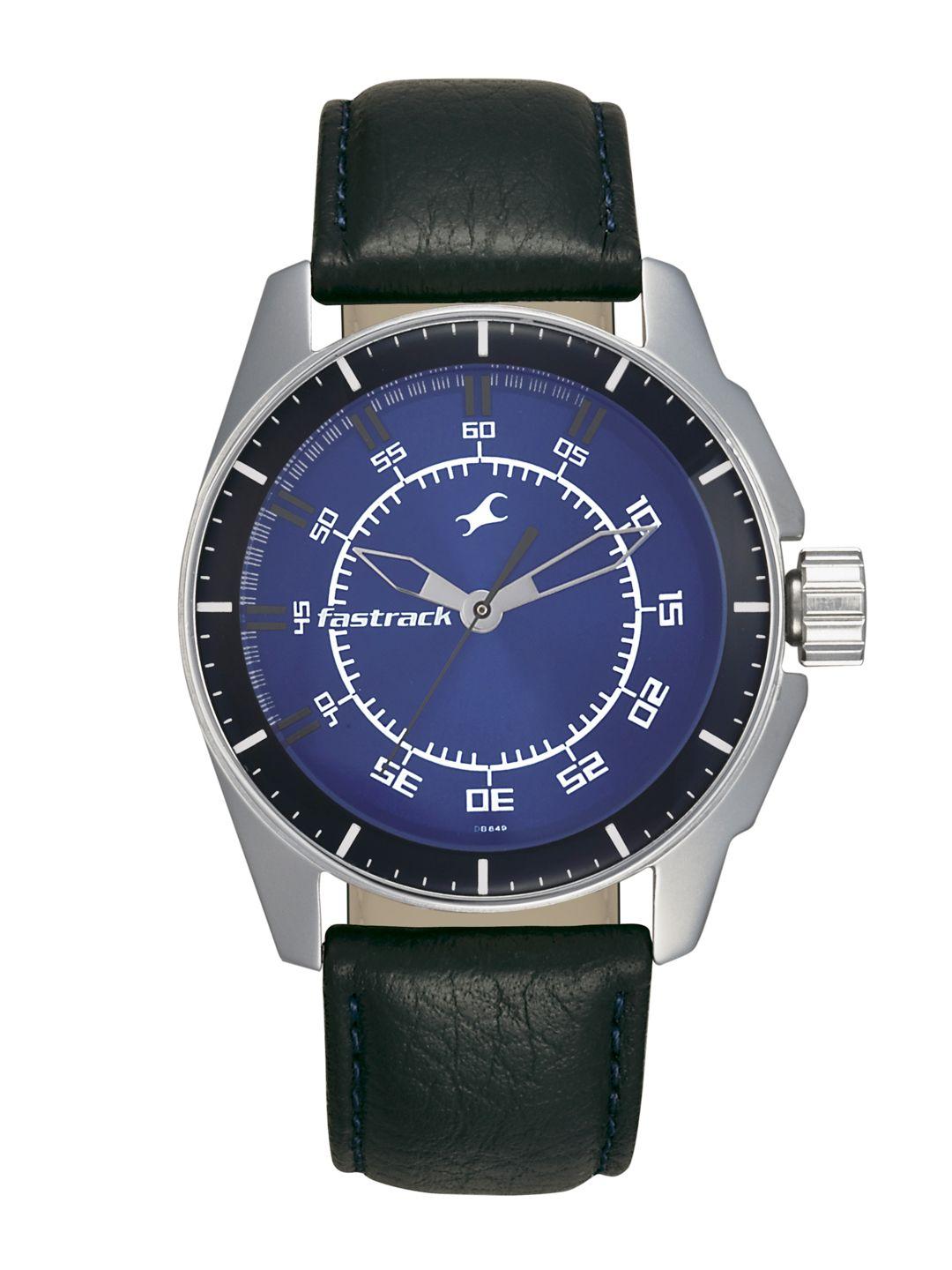 fastrack black magic men blue analogue watch nl3089sl01