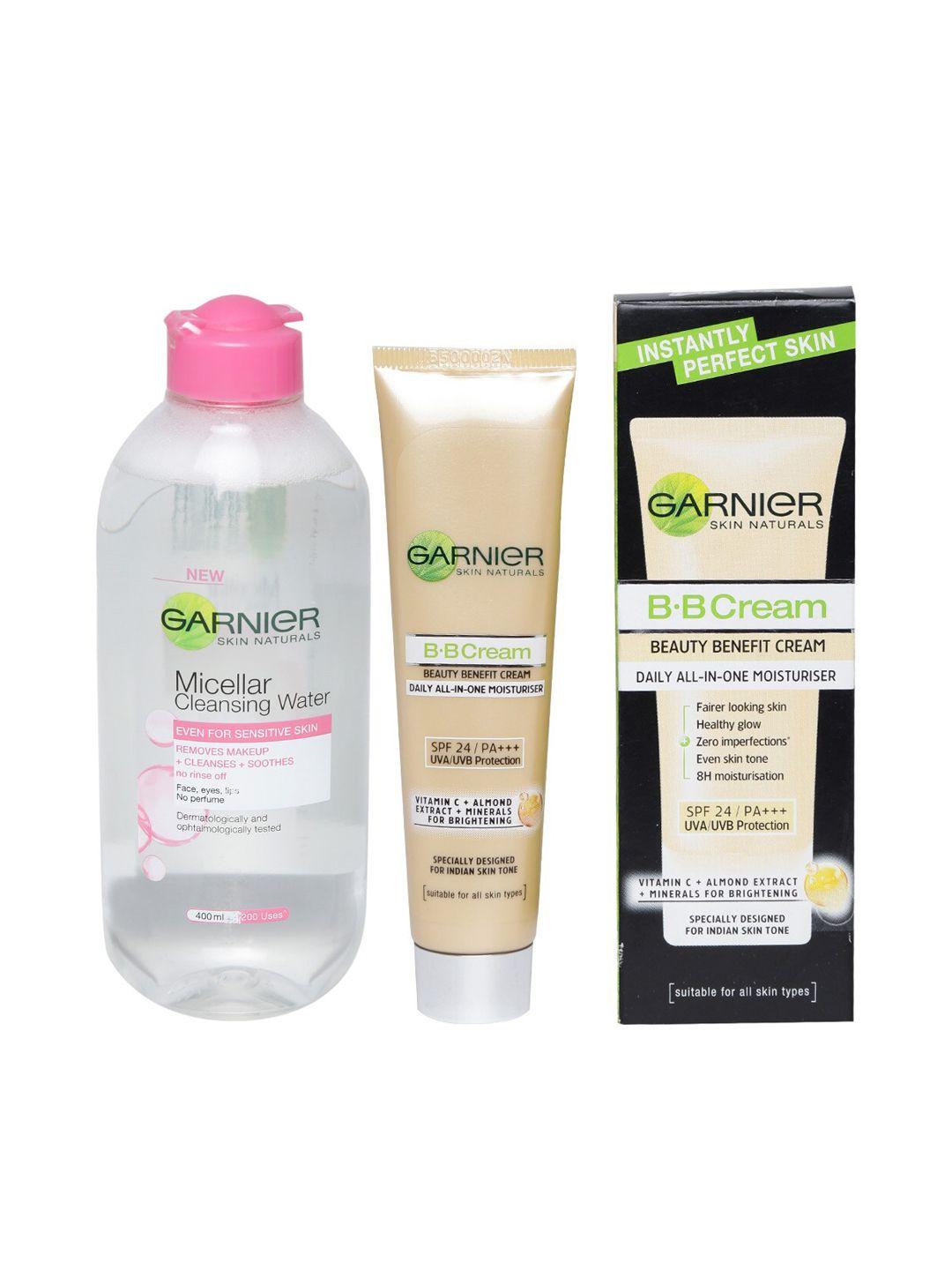 garnier set of 2 micellar water and bb cream