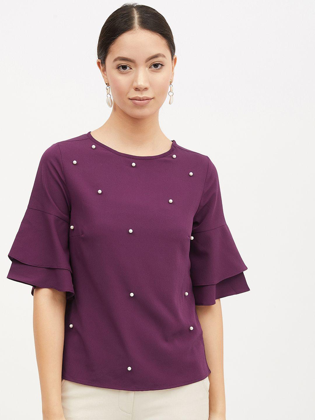 harpa women purple embellished top