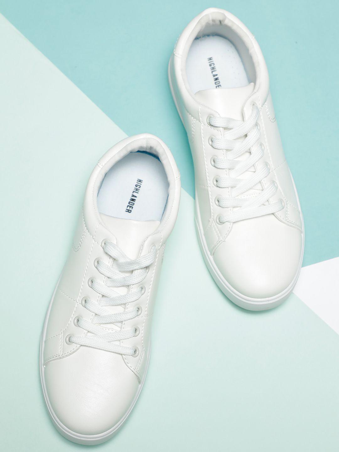 highlander pu lace-up sneakers