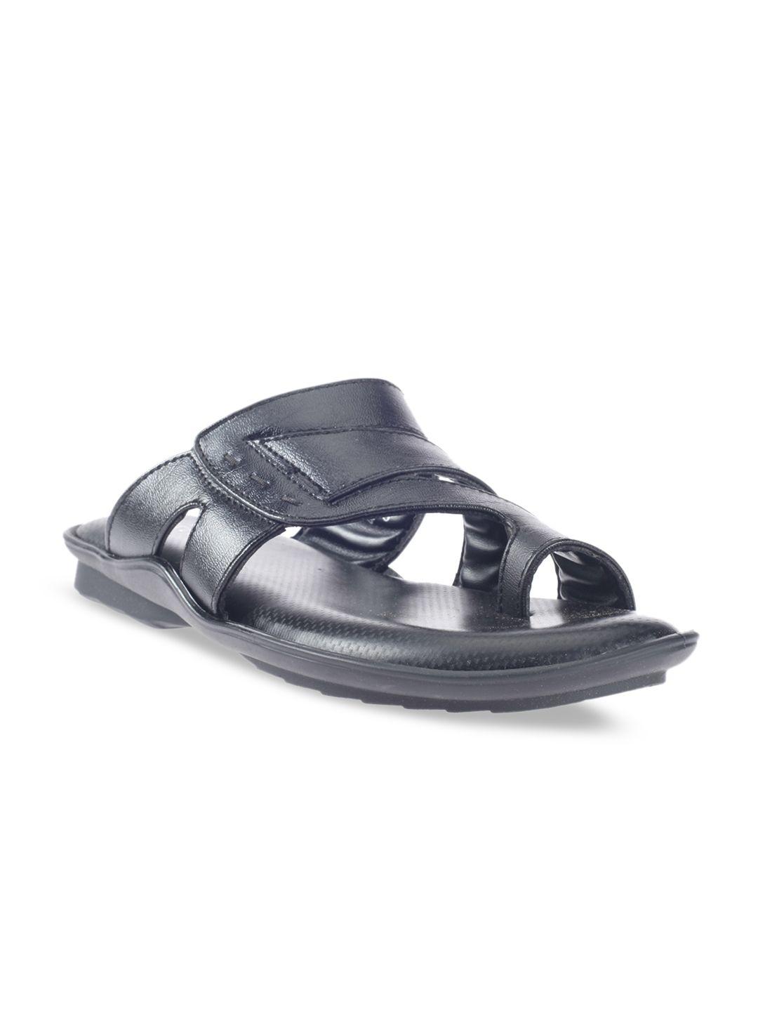 khadims men black sandals