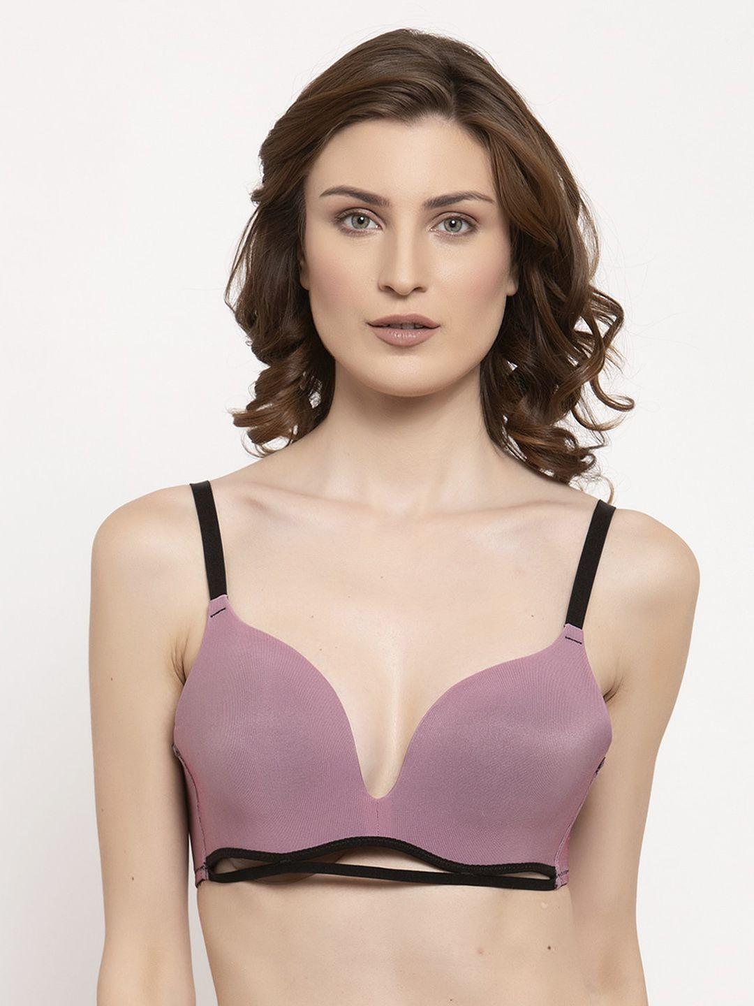 prettycat taupe solid non-wired lightly padded t-shirt bra pc-br-6022