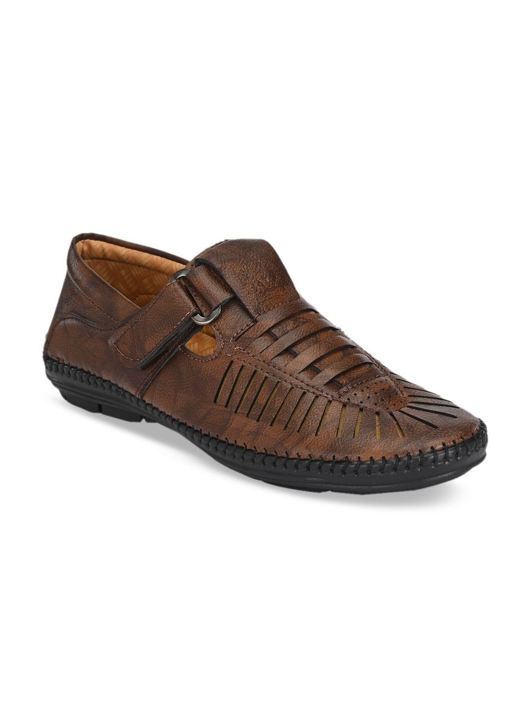 prolific men brown lightweight fisherman sandals