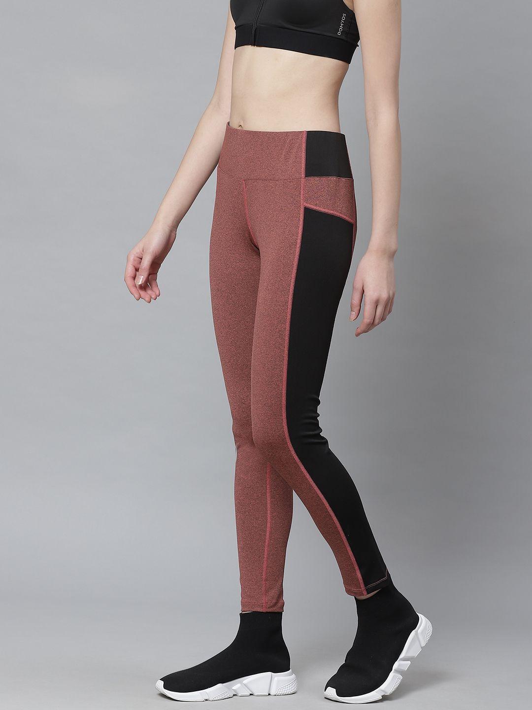 chkokko women mauve solid gym tights