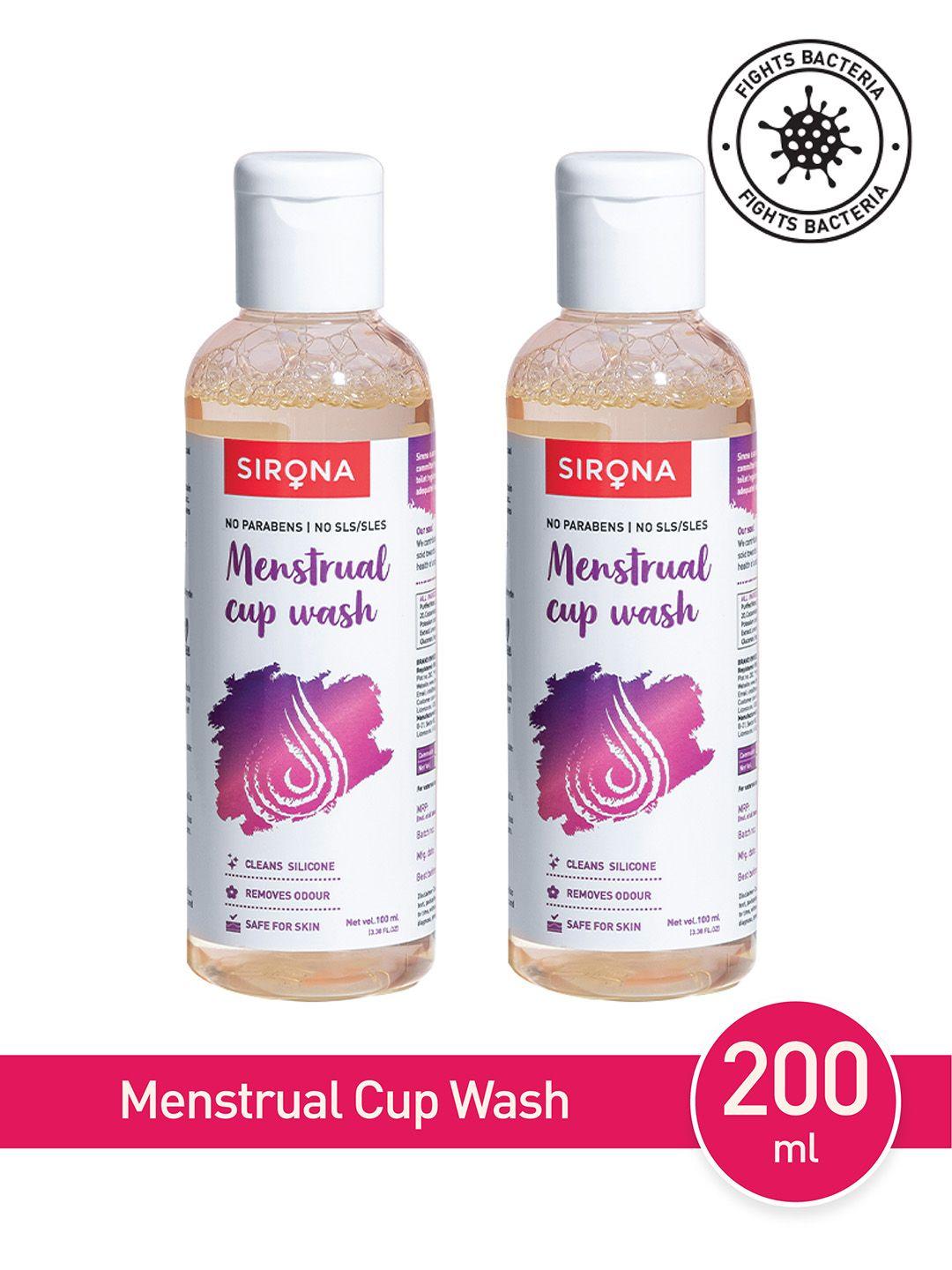 sirona pack of 2 hygiene menstrual cup wash - 100 ml