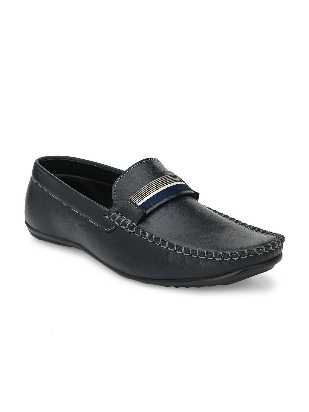 provogue men navy blue loafers