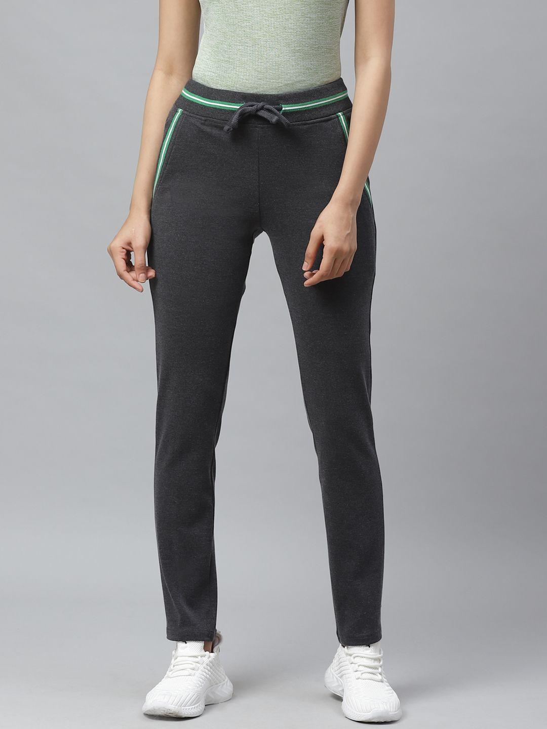 cayman women charcoal grey solid track pants