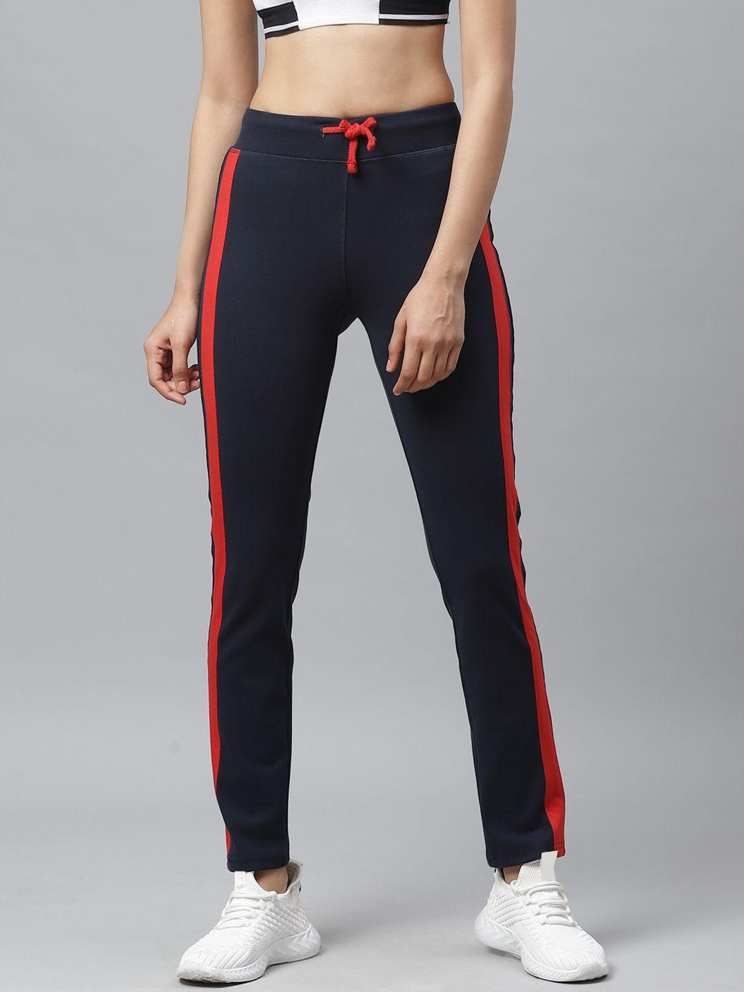 cayman women navy blue solid track pants