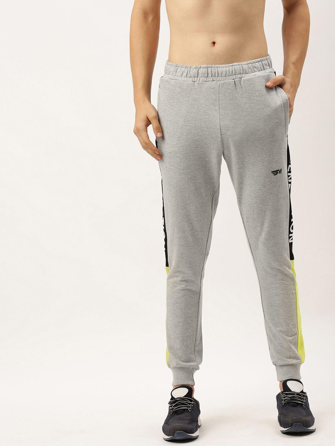 flying machine men grey solid joggers