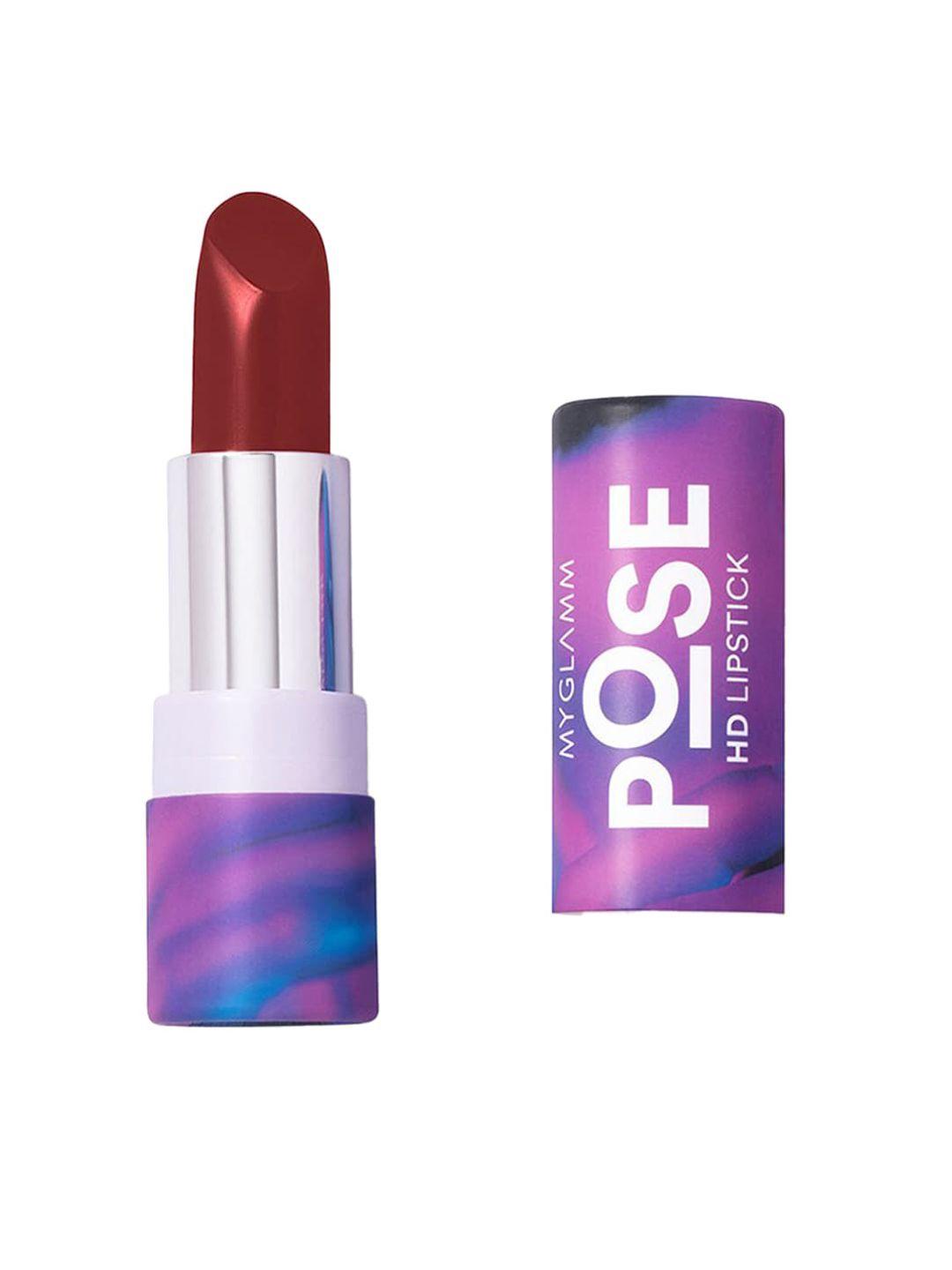 myglamm pose hd lipstick - deep rose red