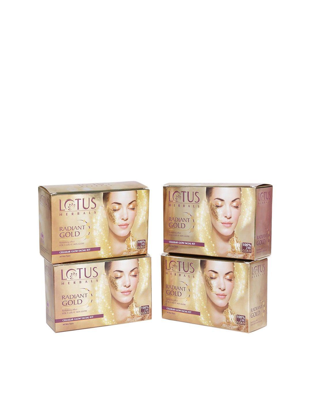 lotus herbals sustainable radiant gold cellular glow facial kit