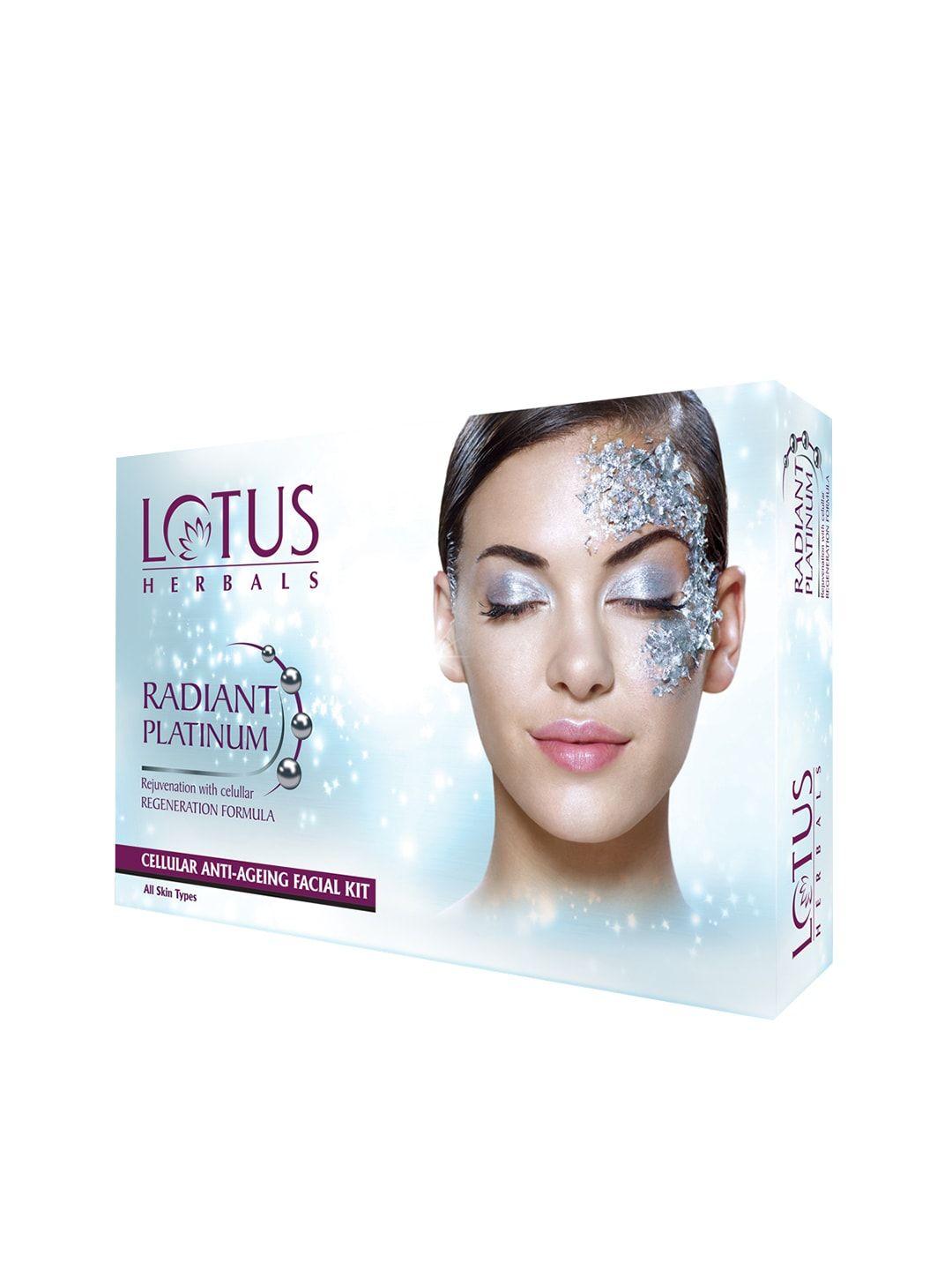 lotus herbals sustainable radiant platinum cellular anti-ageing facial kit