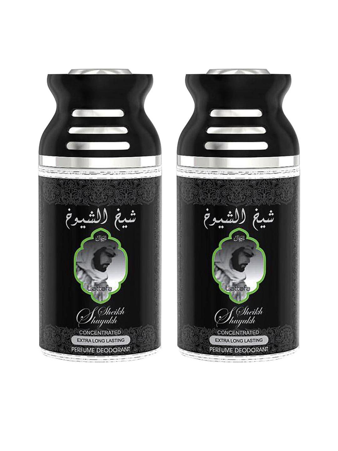 lattafa unisex set of 2 sheikh al shuyukh deodorant perfumed bodyspray 250ml