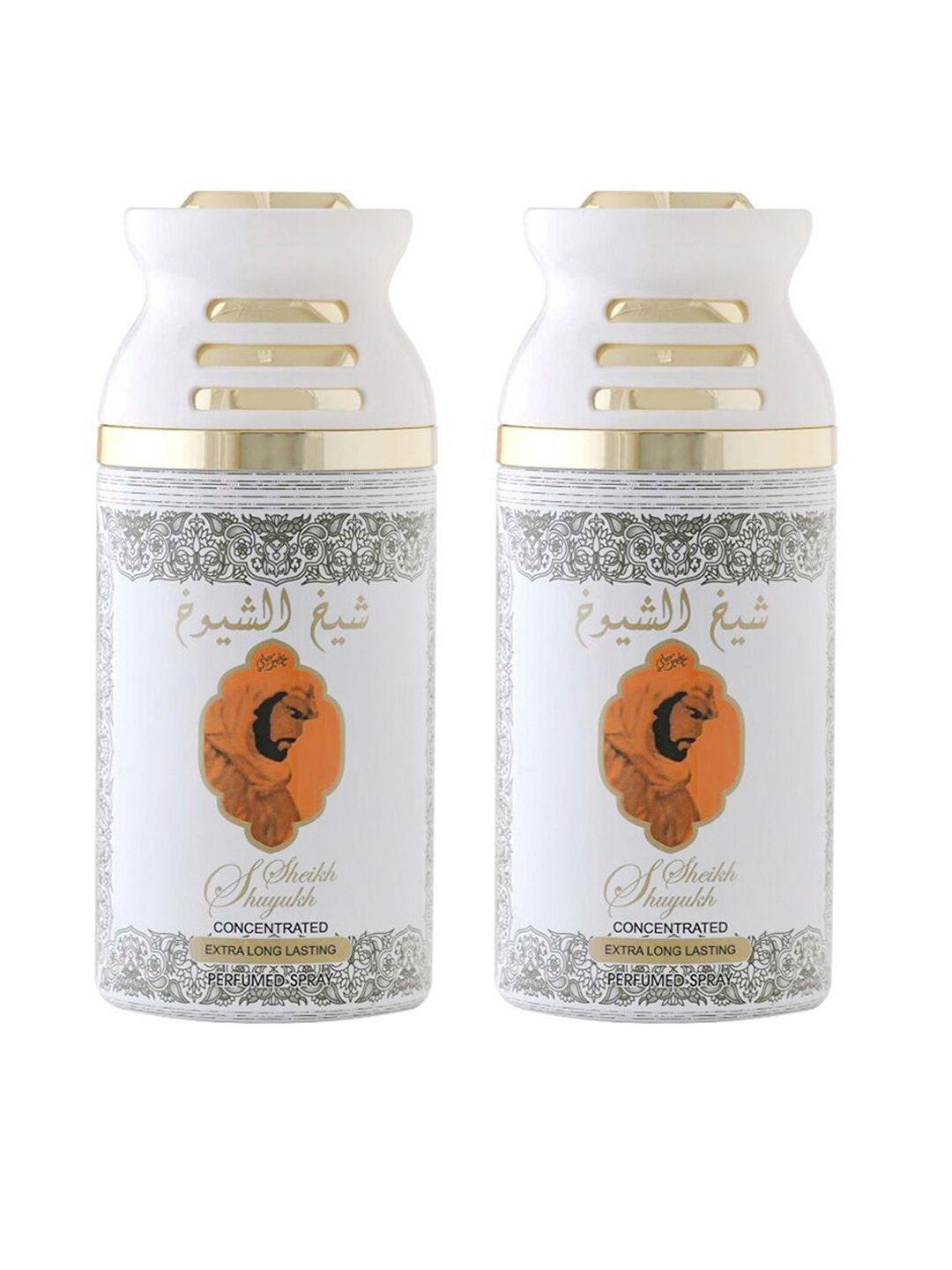 lattafa unisex set of 2 sheikh al shuyukh kususi deodorant perfumed bodyspray 250ml