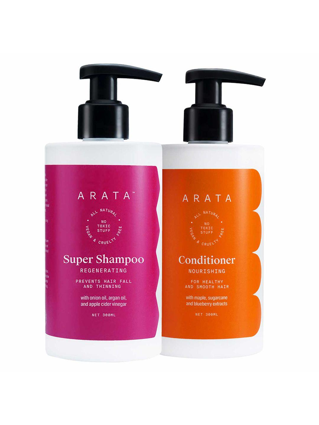 arata hair fall control combo - shampoo & conditioner - 300 ml each