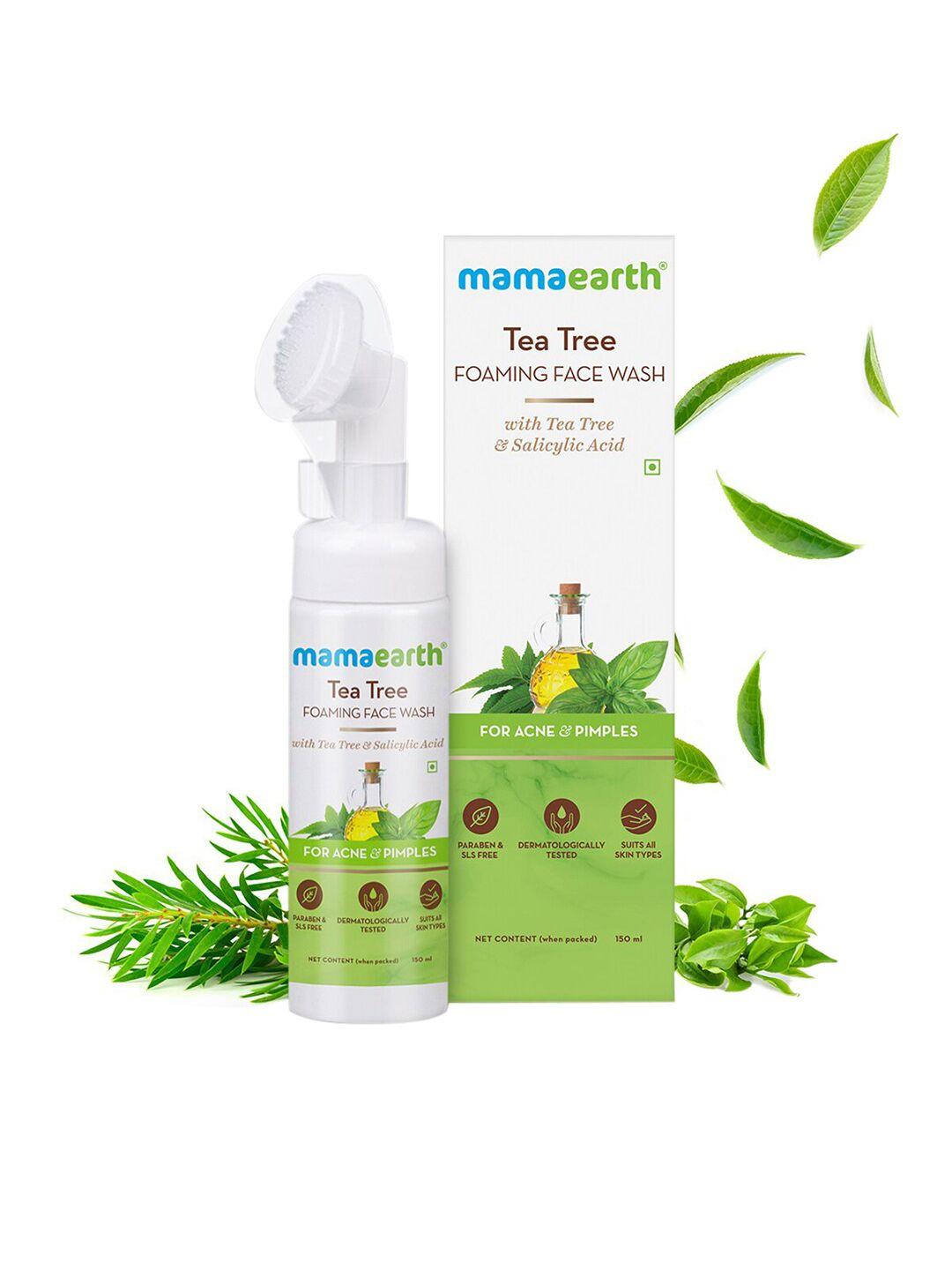 mamaearth tea tree foaming face wash with salicylic acid 150ml