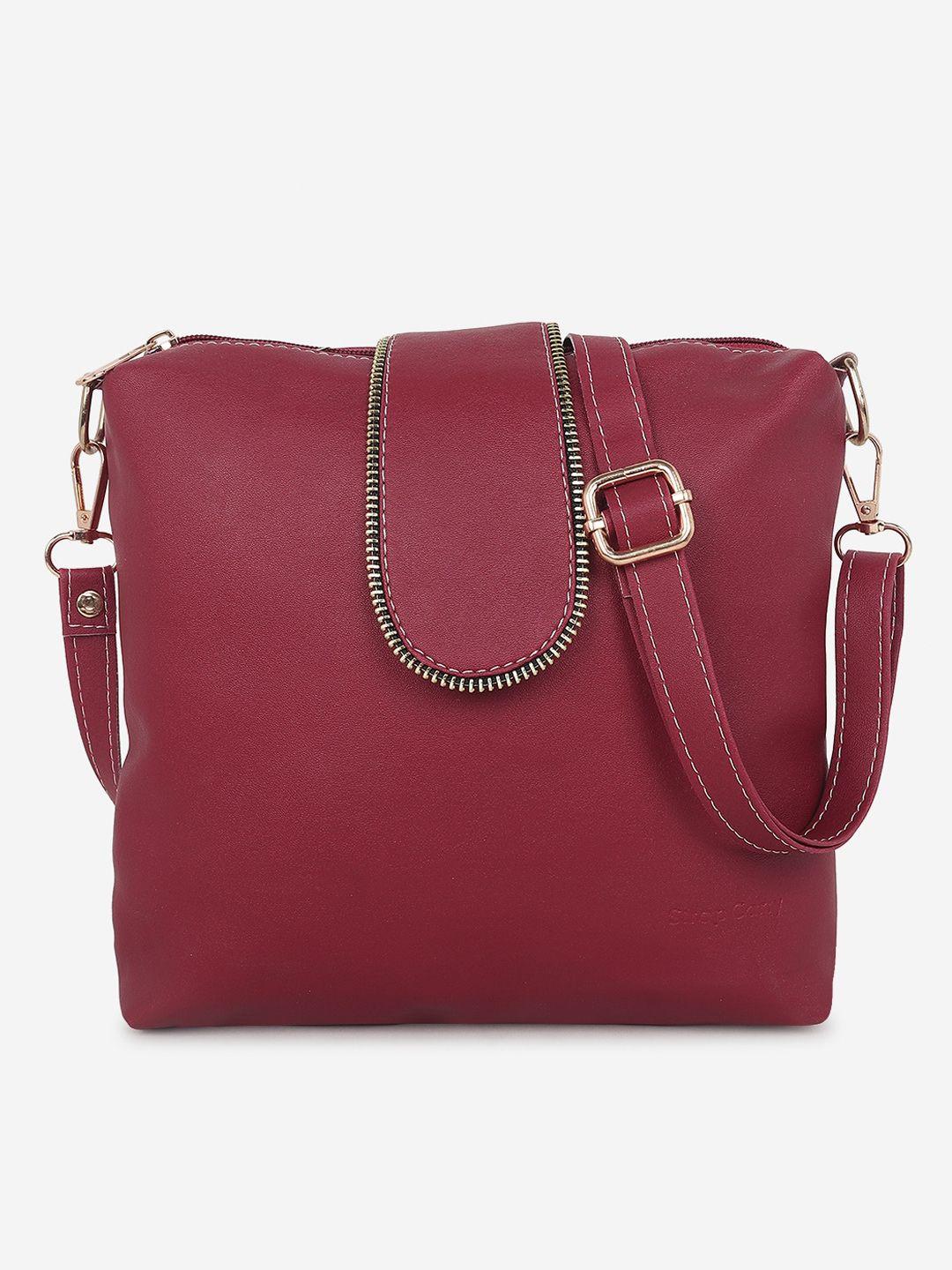 stropcarry maroon solid sling bag