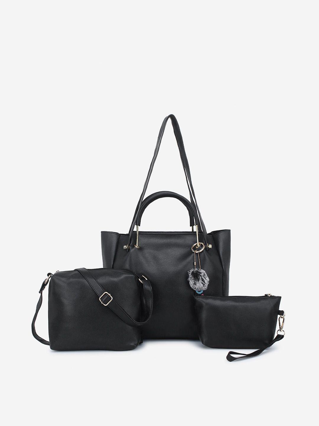 stropcarry black solid shoulder bag