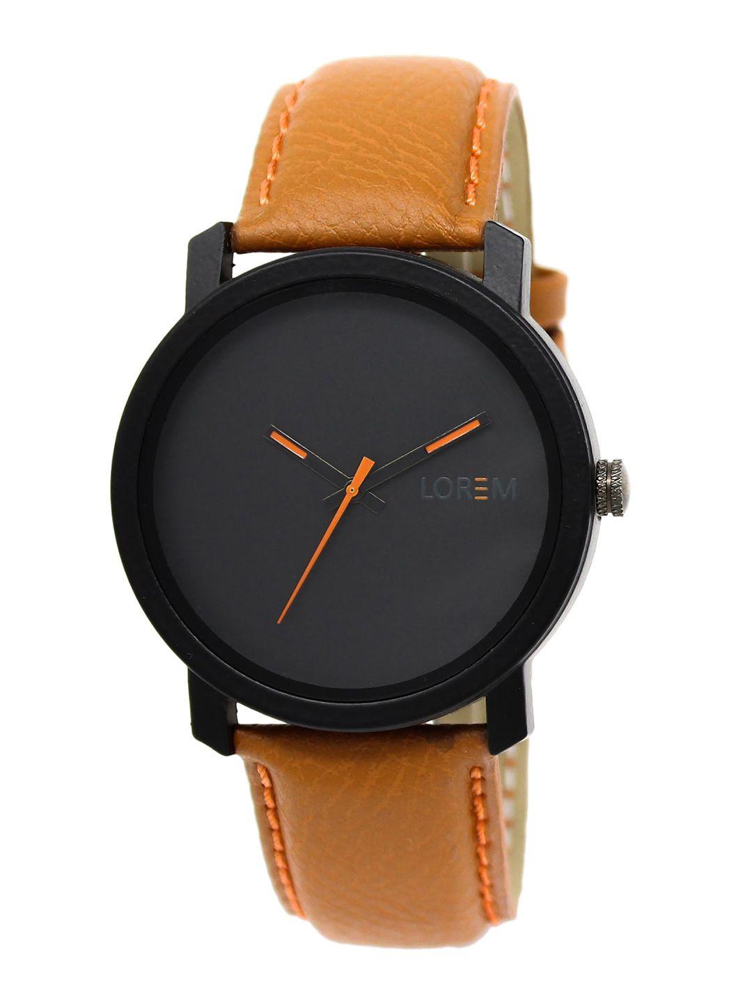 lorem men orange analogue watch lr20