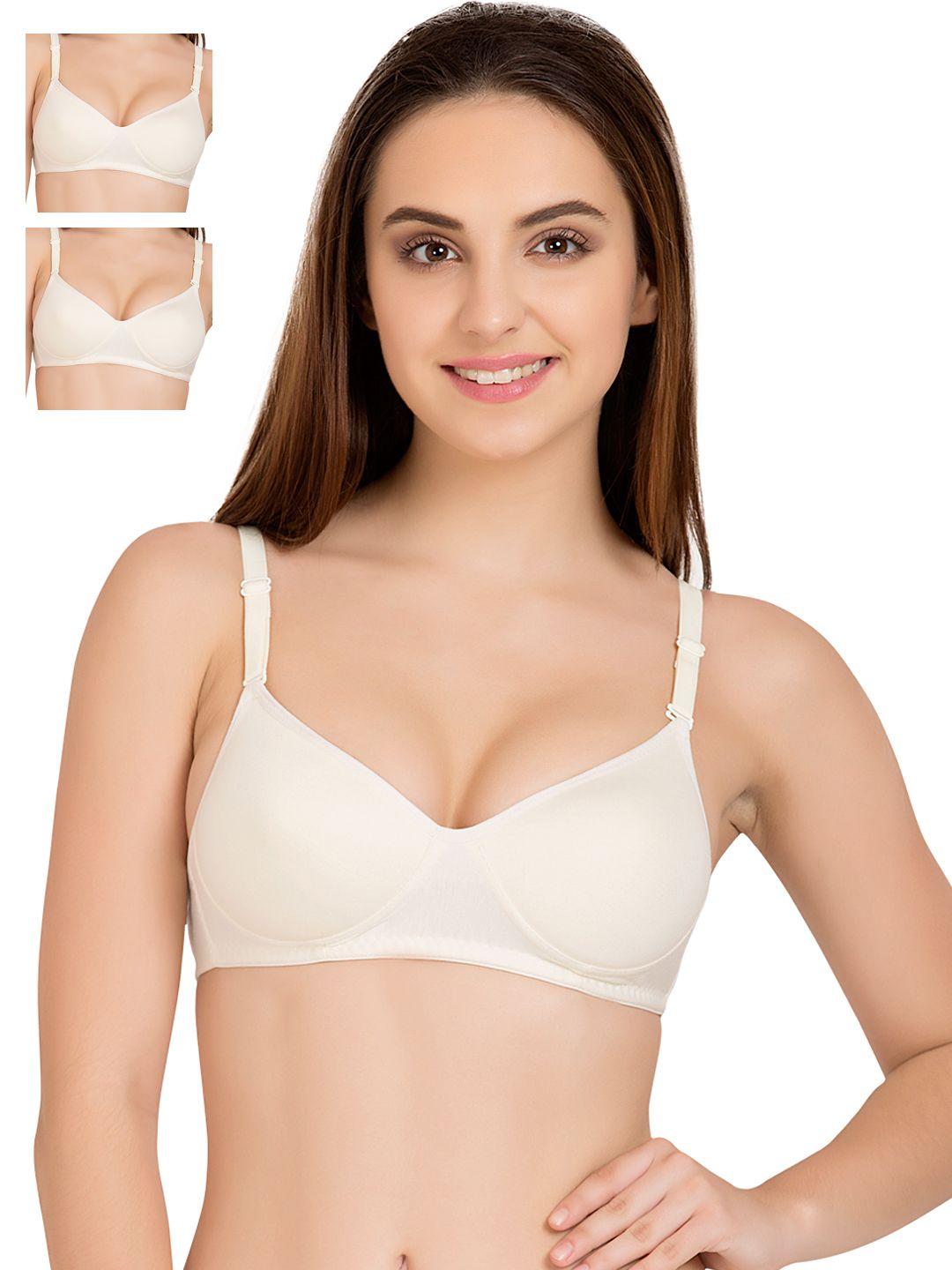 tweens pack of 3 off-white t-shirt bras tw1301offw