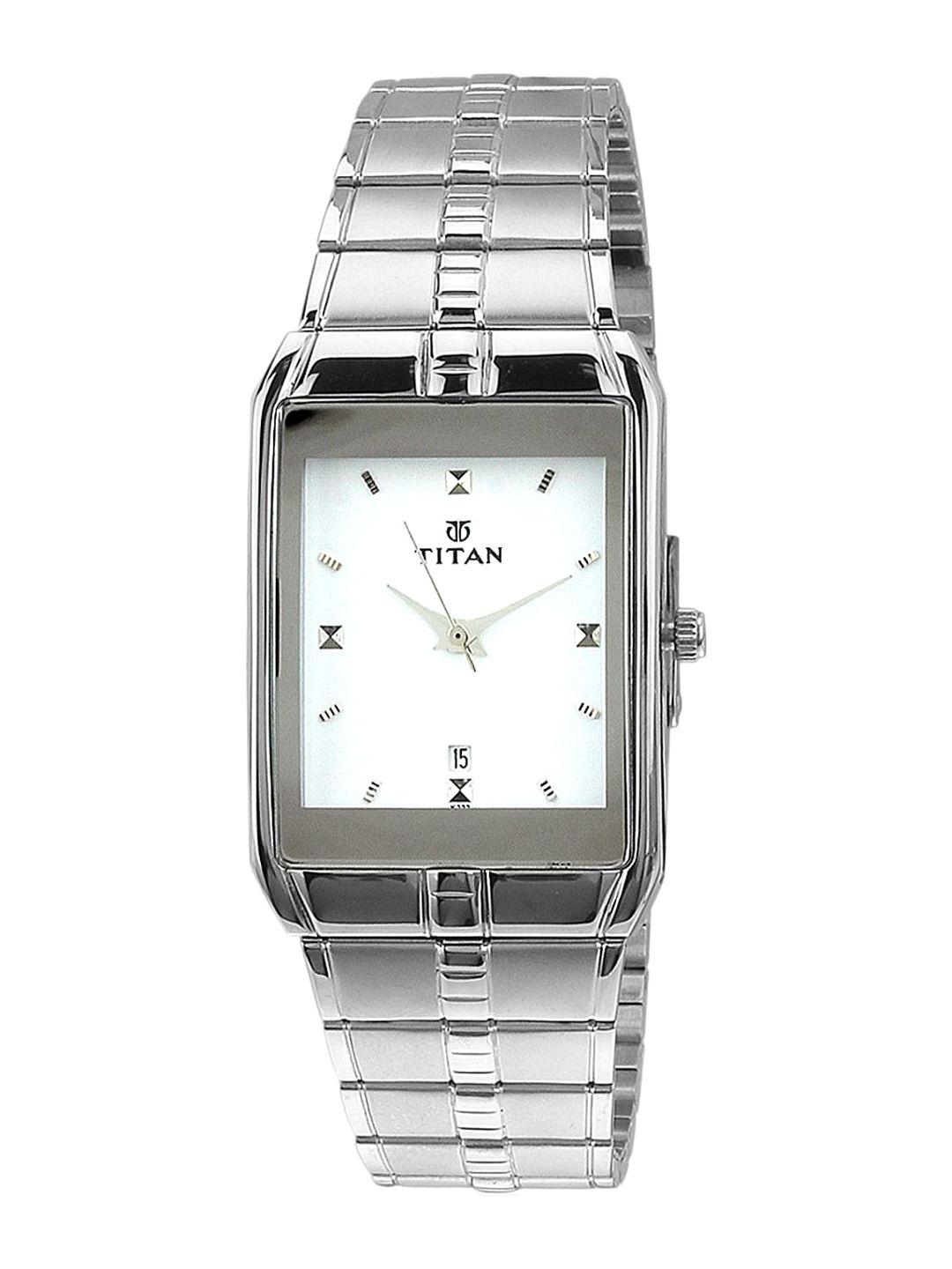 titan men white dial watch nh9151sm01a