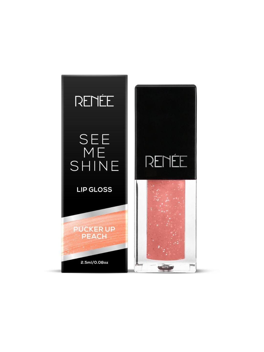 renee see me shine lip gloss - pucker up peach 2.5ml