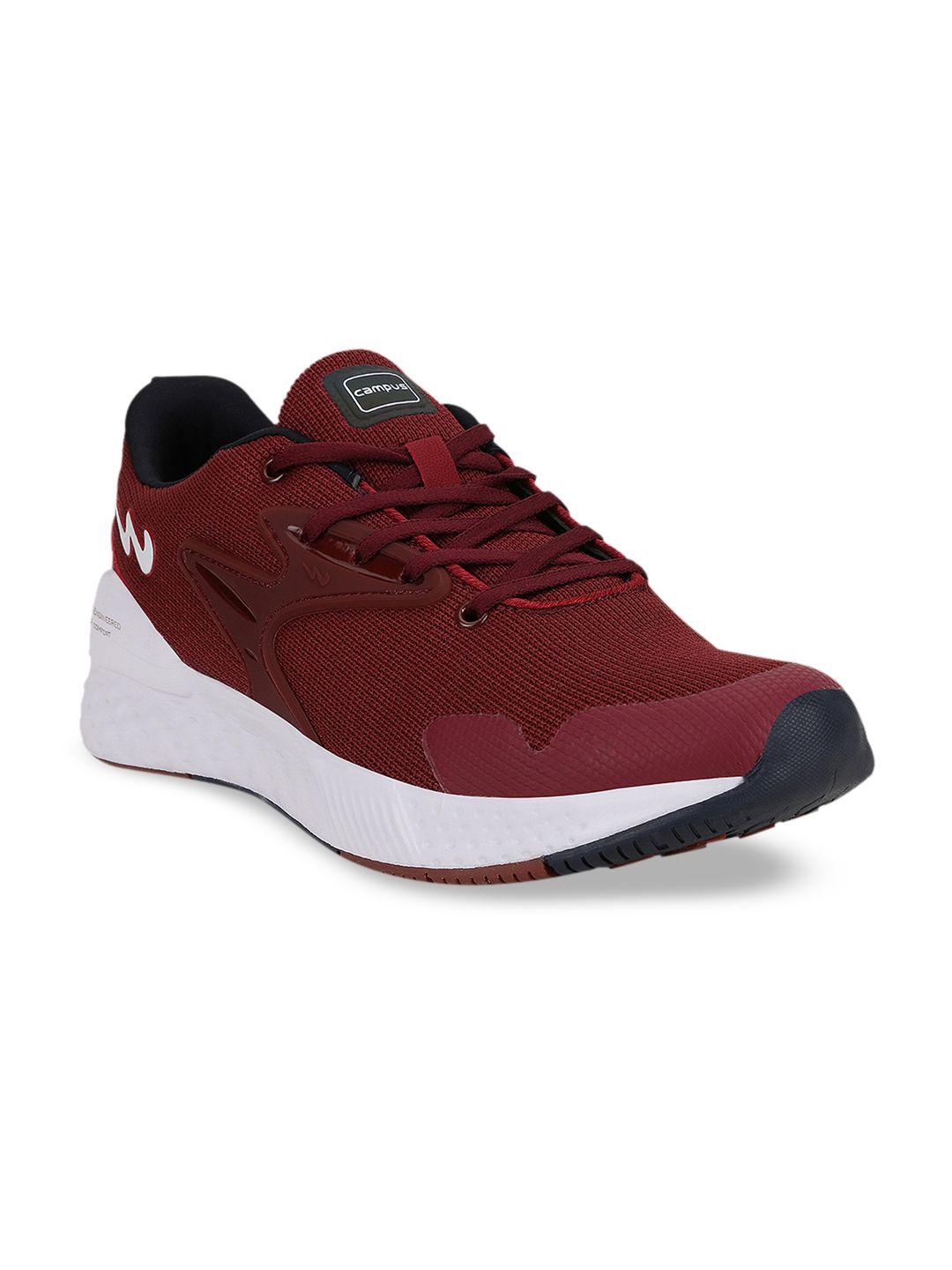 campus men burgundy running shoes