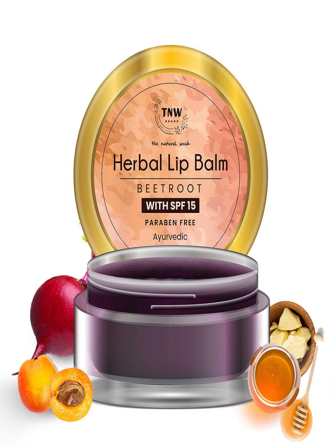 tnw the natural wash herbal beetroot lip balm for dry, chapped & soft lips 5 gm